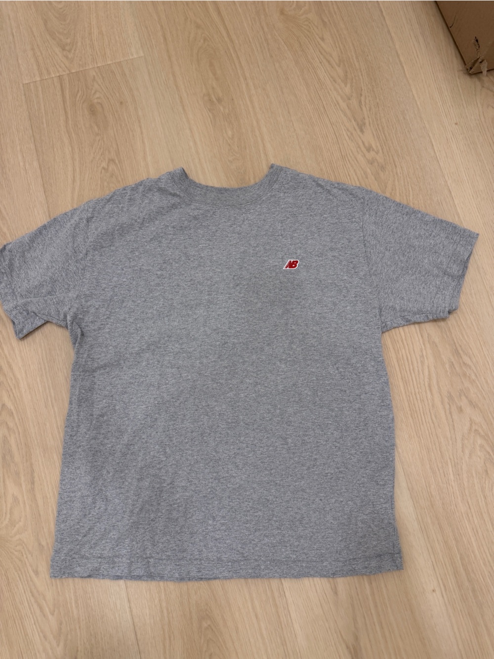 New Balance Gray Crewneck with Red Logo Tag